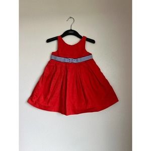 Janie and Jack Reddish-Orange Dress (Size: 12-18 Months)